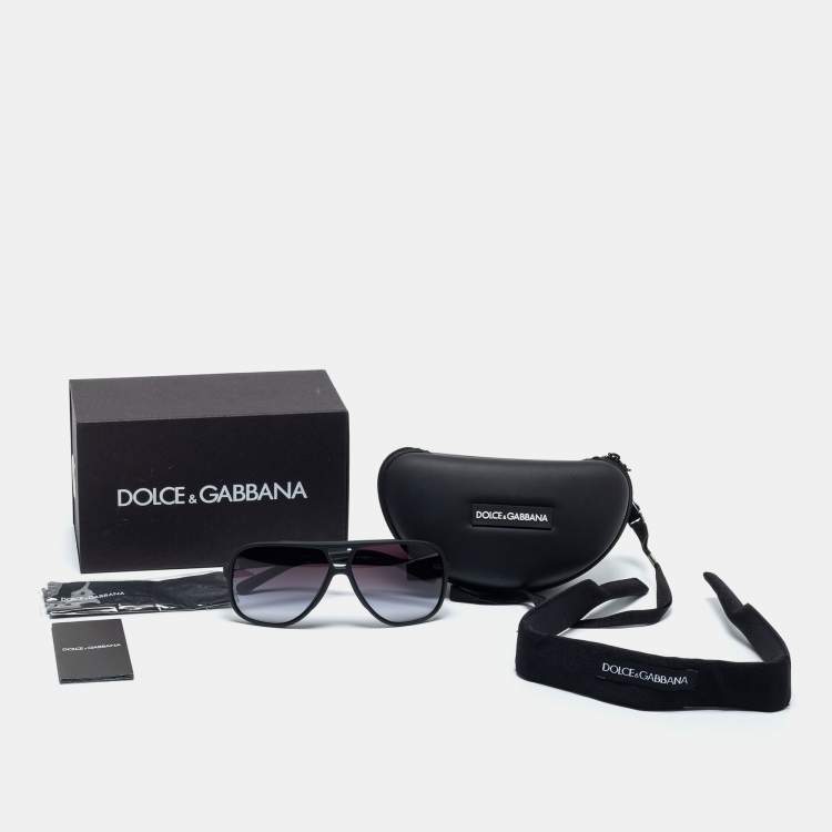 مملوكة مسبقًا Dolce & Gabbana Black Gradient DG6081 Avaitor Sunglasses