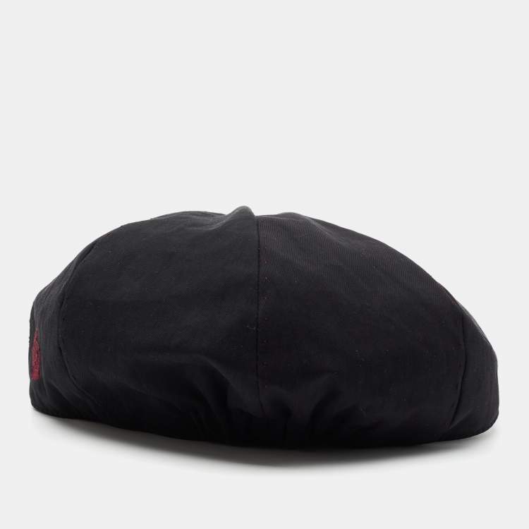 Pre Owned Dolce & Gabbana Black Newsboy Hat Size 57
