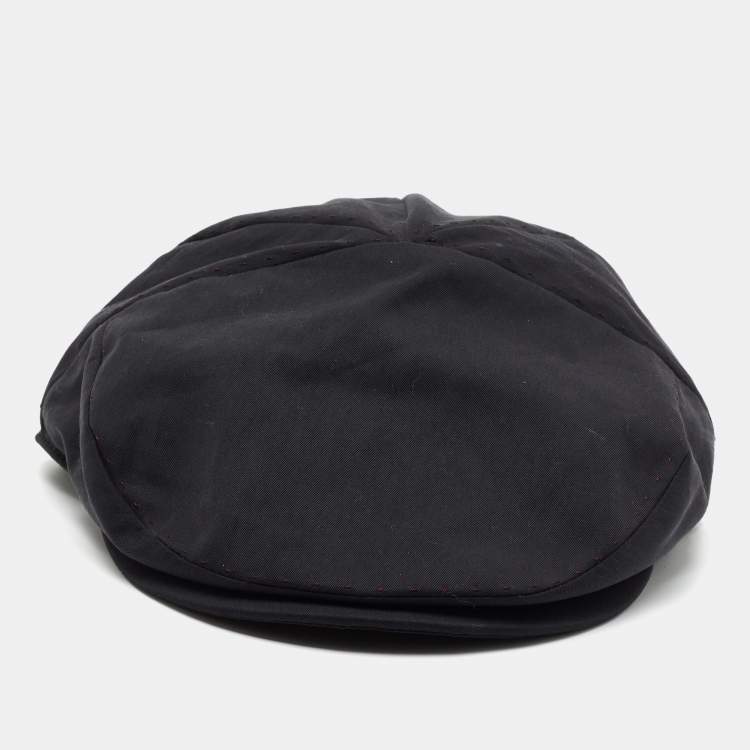 Pre Owned Dolce & Gabbana Black Newsboy Hat Size 57