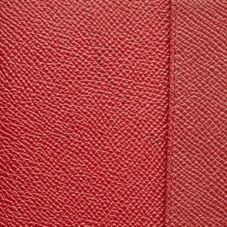 Pre Owned Dolce & Gabbana Red Leather Passport Holder 