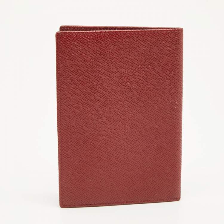 Pre Owned Dolce & Gabbana Red Leather Passport Holder 