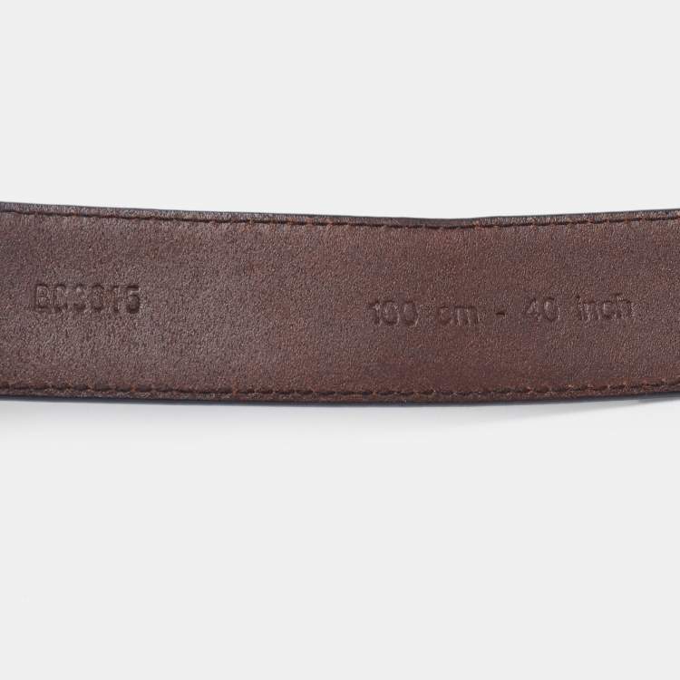 Pre Owned Dolce & Gabbana Mulitcolor Floral Printed Leather Buckle Belt 100CM