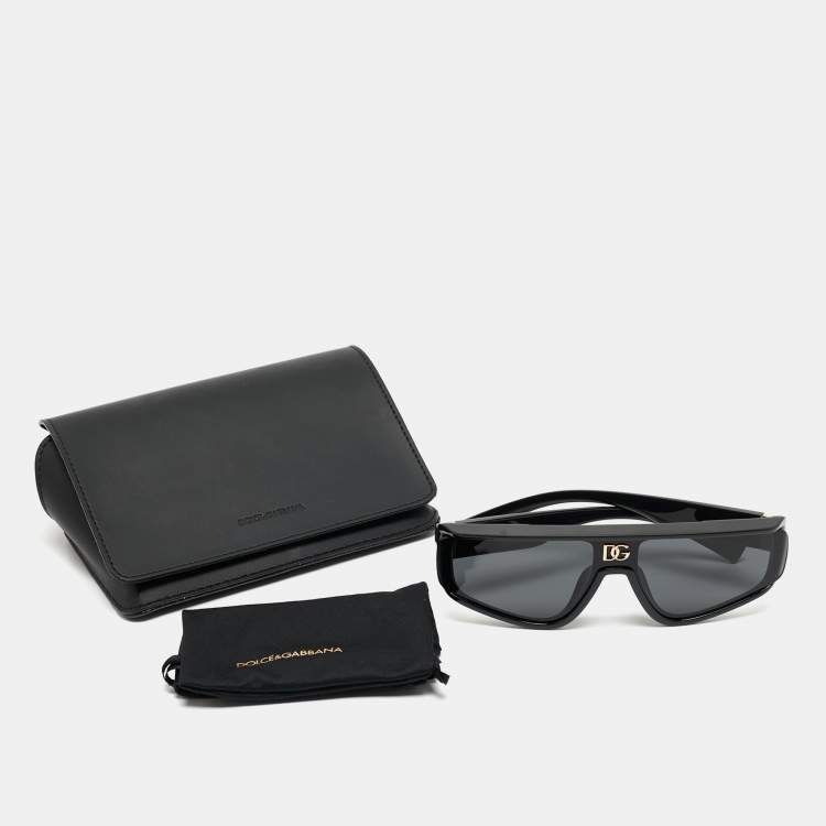 Pre Owned Dolce & Gabbana Black DG 6177 Unisex Aviator Sunglasses