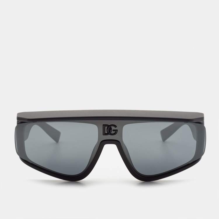 Pre Owned Dolce & Gabbana Black DG6177 Visor Shield Sunglasses