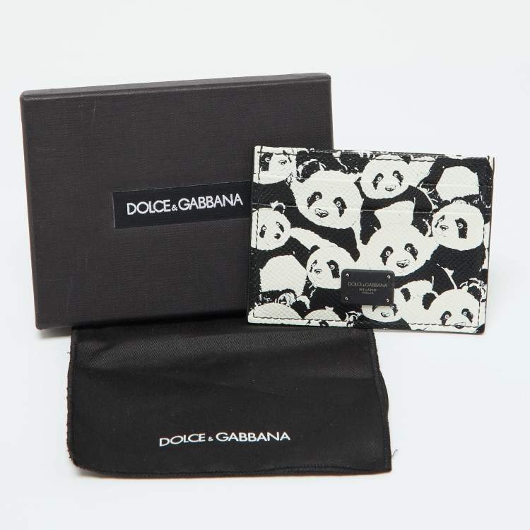 Pre Owned Dolce & Gabbana Black Leather Card Holder