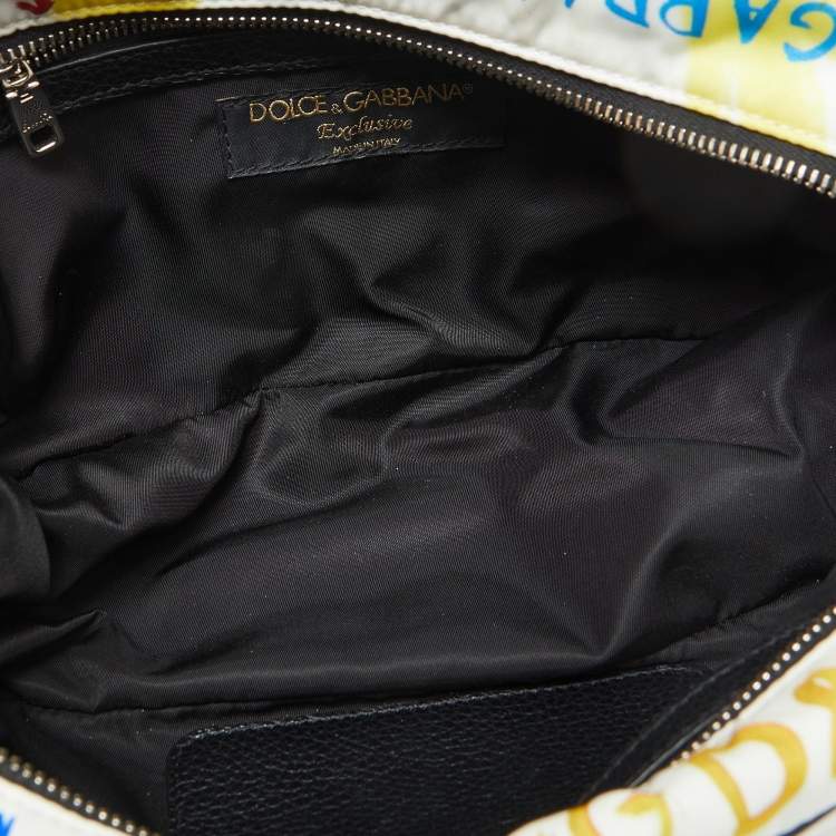 Pre Owned Dolce & Gabbana Multicolor Graffiti Printed Nylon Pouch