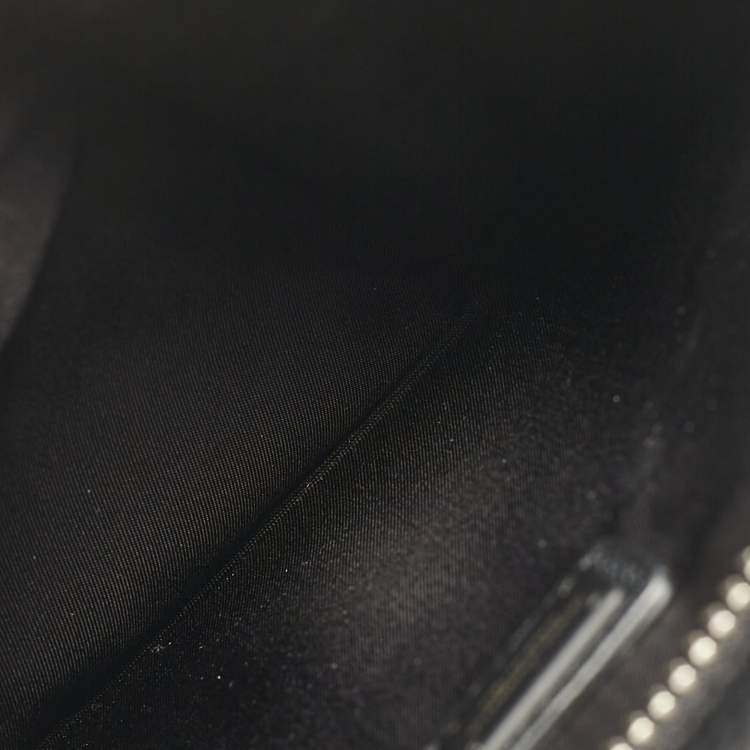 Pre Owned Dolce & Gabbana Black Leather Palermo Angular Multi-Zip Flat Belt Bag