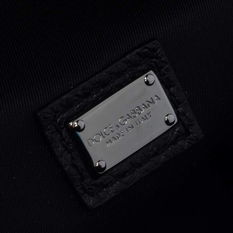 Pre Owned Dolce & Gabbana Black Nylon and Leather Messenger Bag