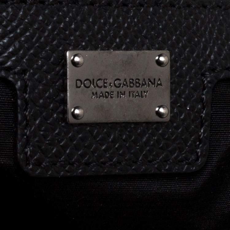 Pre Owned Dolce & Gabbana Dark Khaki Green Canvas and Leather Double Pocket Backpack