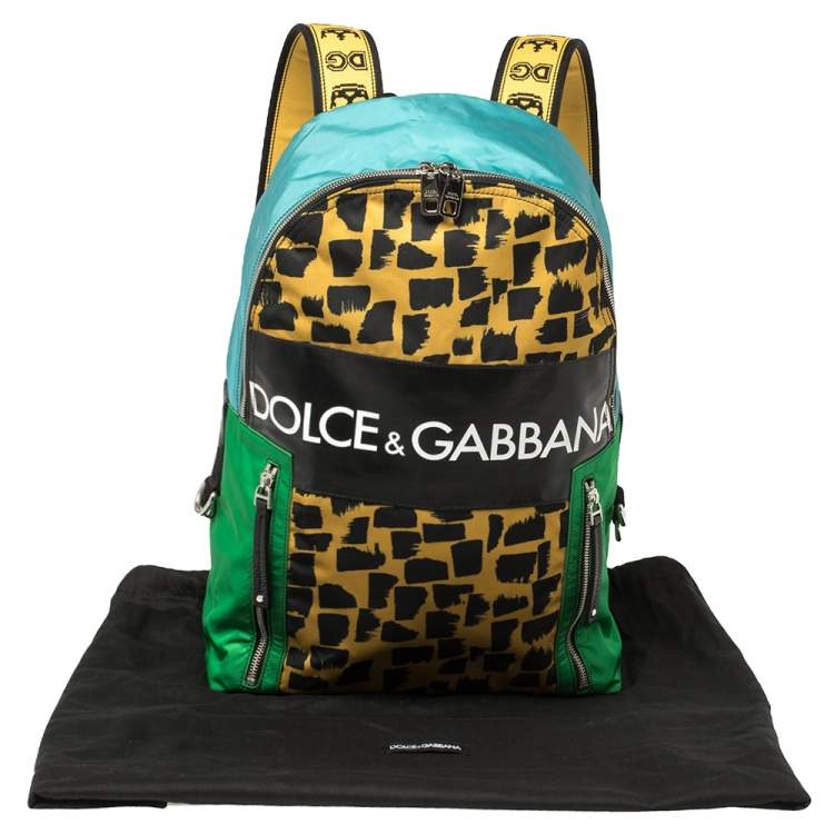 Pre Owned Dolce & Gabbana Multicolor Nylon and Coated Canvas Backpack