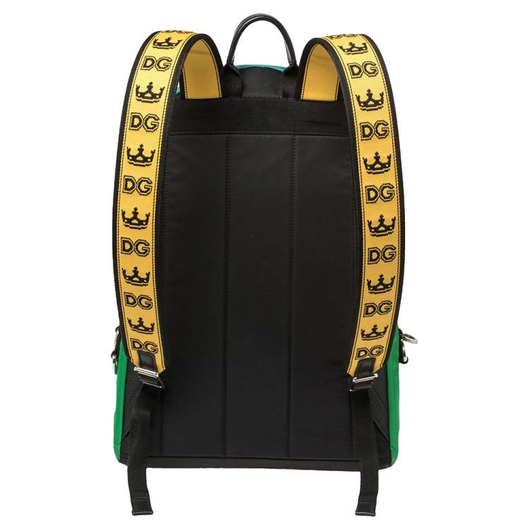 Pre Owned Dolce & Gabbana Multicolor Nylon and Coated Canvas Backpack