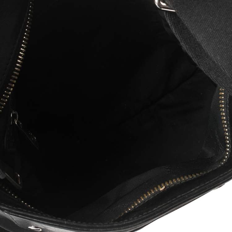 Pre Owned Dolce & Gabbana Black Nylon and Leather Messenger Bag
