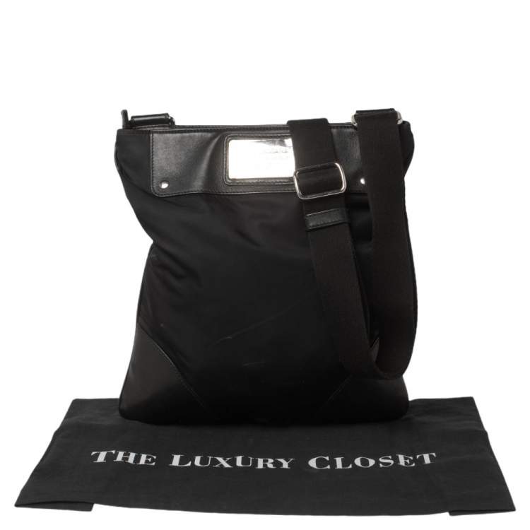 Pre Owned Dolce & Gabbana Black Nylon and Leather Messenger Bag