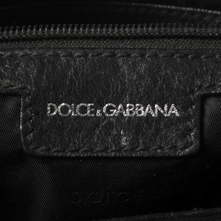 Pre Owned Dolce & Gabbana Black Nylon and Leather Messenger Bag