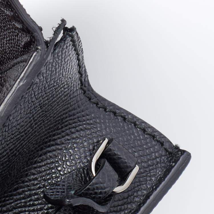 Pre Owned Dolce & Gabbana Black Dauphine Leather Flap Pouch