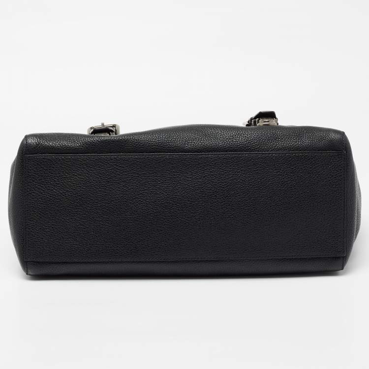 Pre Owned Dolce & Gabbana Black Leather Sicily Travel Bag