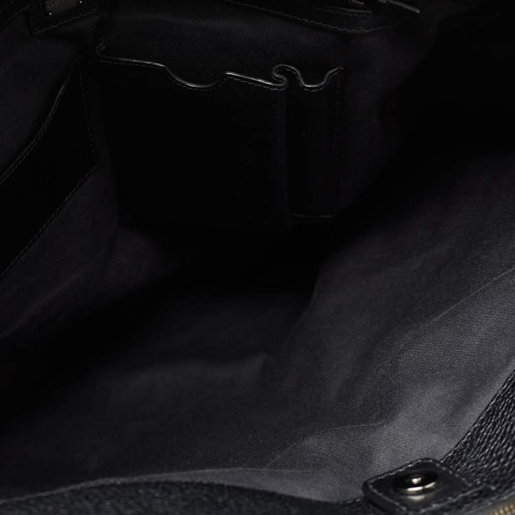 Pre Owned Dolce & Gabbana Black Textured Leather Tote