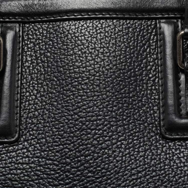 Pre Owned Dolce & Gabbana Black Textured Leather Tote