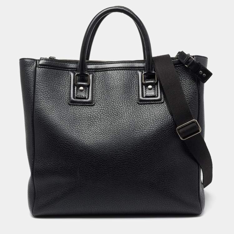 Pre Owned Dolce & Gabbana Black Textured Leather Tote