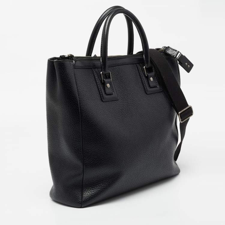 Pre Owned Dolce & Gabbana Black Textured Leather Tote