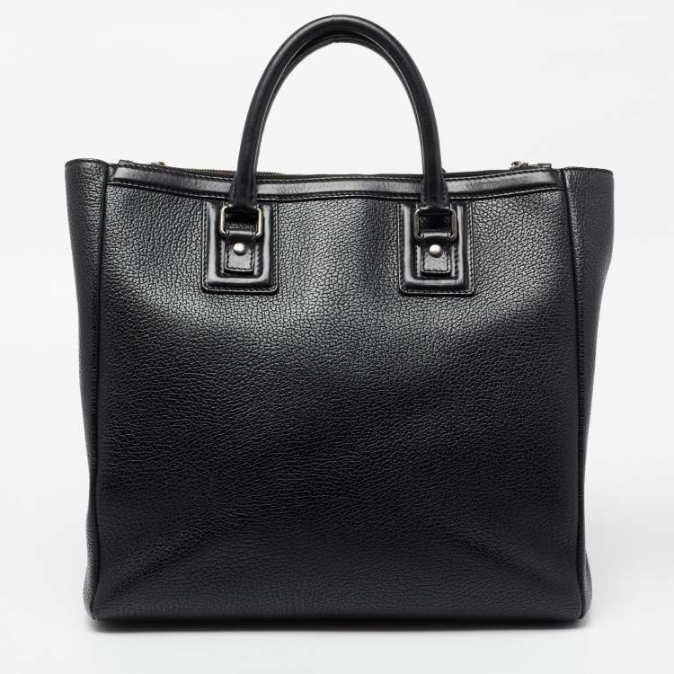Pre Owned Dolce & Gabbana Black Textured Leather Tote