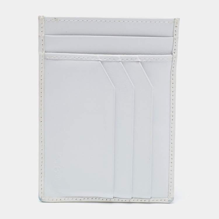 Pre Owned Dolce & Gabbana White Leather Card Holder