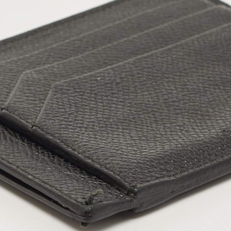 Pre Owned Dolce and Gabbana Black Leather 6CC Card Holder