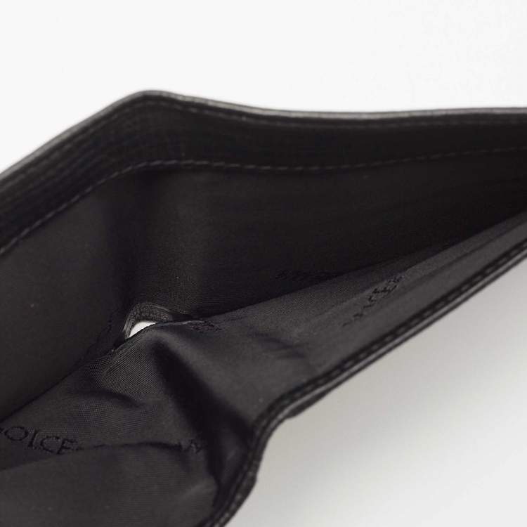 Pre Owned Dolce & Gabbana Black Leather Cowboy Patch Bifold Wallet