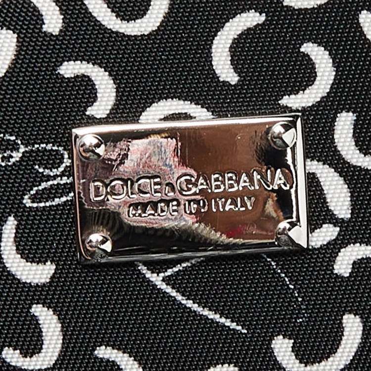 Pre Owned Dolce & Gabbana Multicolor Printed Nylon and Leather Sling Bag