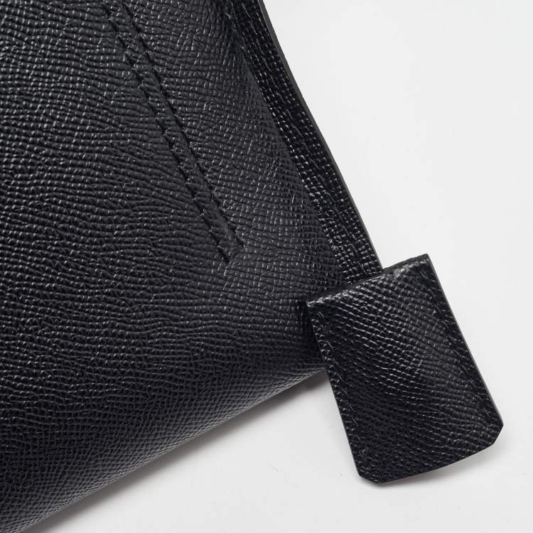 Pre Owned Dolce & Gabbana Black Leather Front Pocket Portfolio 