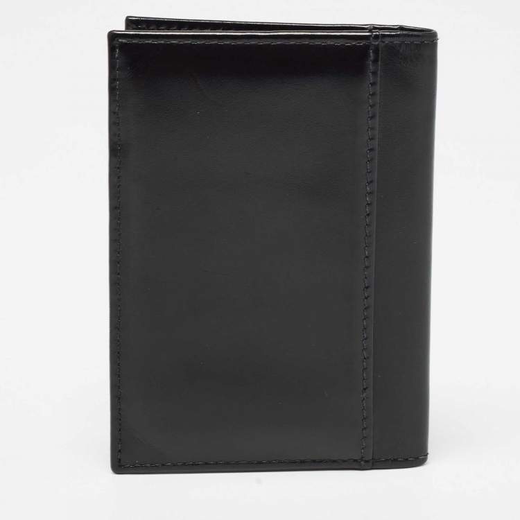 Pre Owned Dolce & Gabbana Black Leather Bifold Card Holder