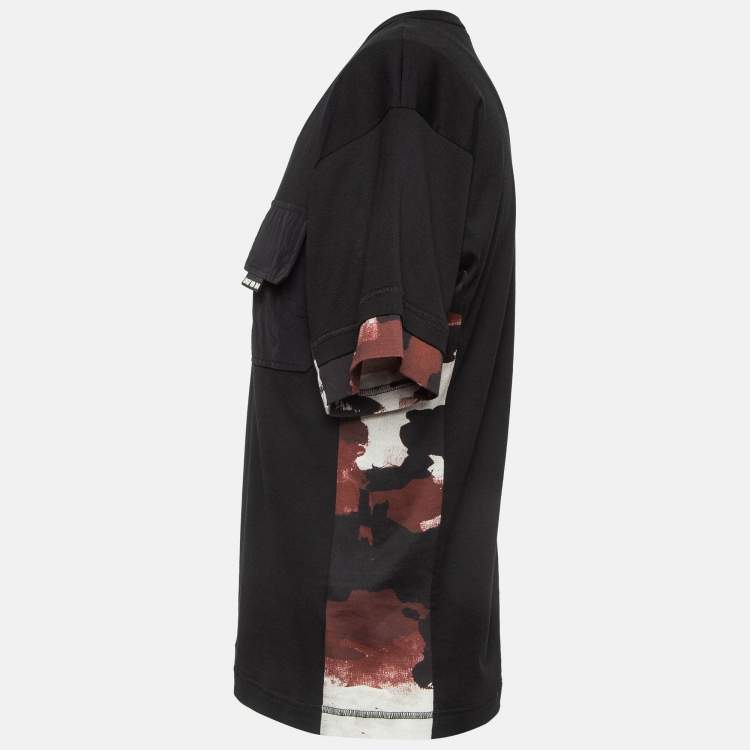 Pre Owned Dolce & Gabbana Black Camouflage Print Jersey T-Shirt XS