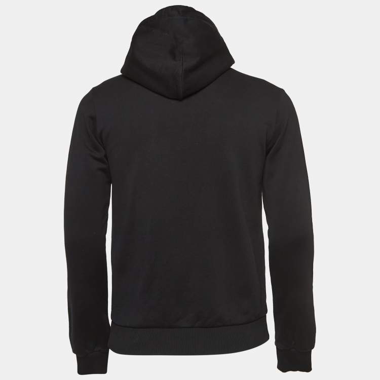 Pre Owned Dolce & Gabbana Black Crest Detail Cotton Hoodie S