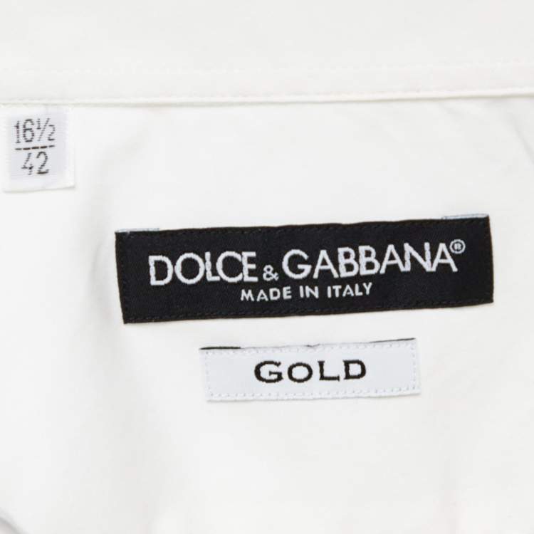 Pre Owned Dolce & Gabbana White Poplin Short Sleeves Shirt XL