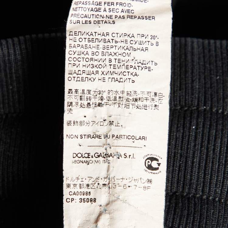 Pre Owned Dolce & Gabbana Black Cotton Jogger Pants XS