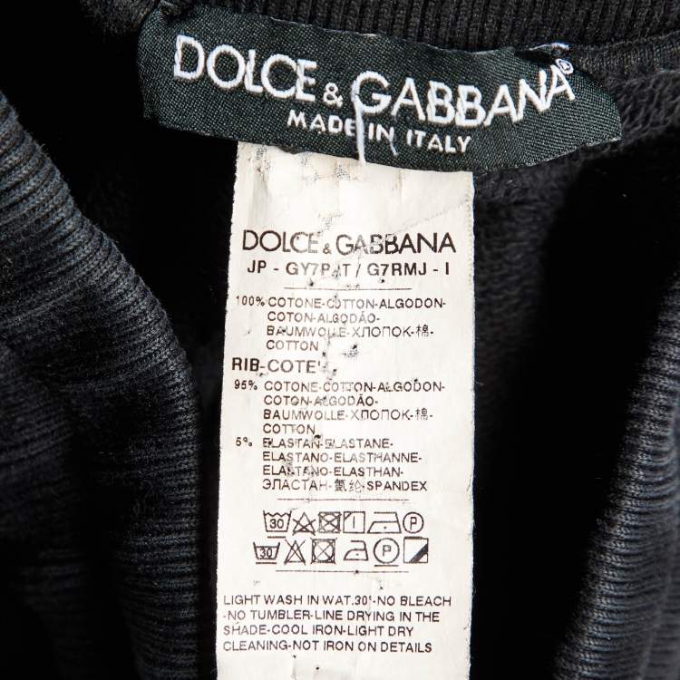 Pre Owned Dolce & Gabbana Black Cotton Jogger Pants XS