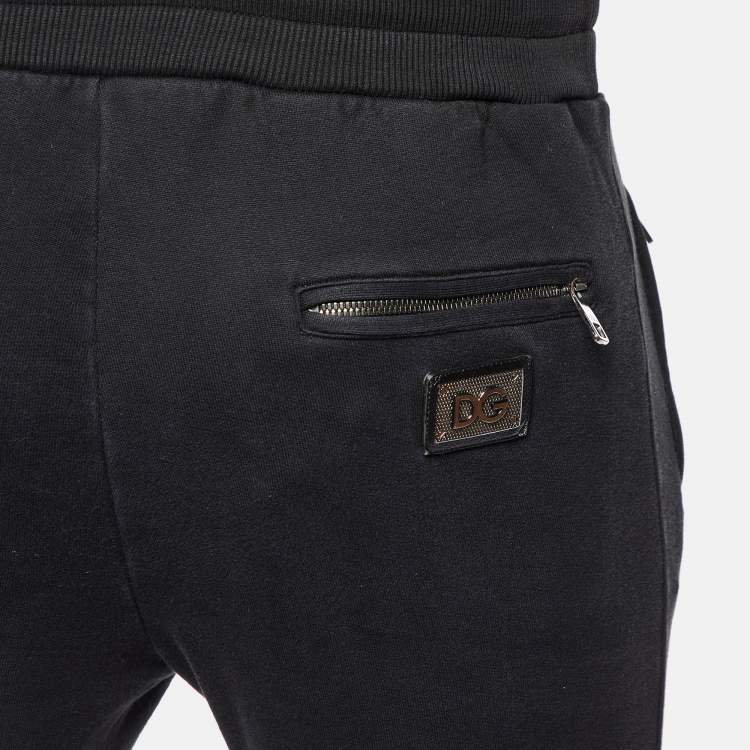 Pre Owned Dolce & Gabbana Black Cotton Jogger Pants XS