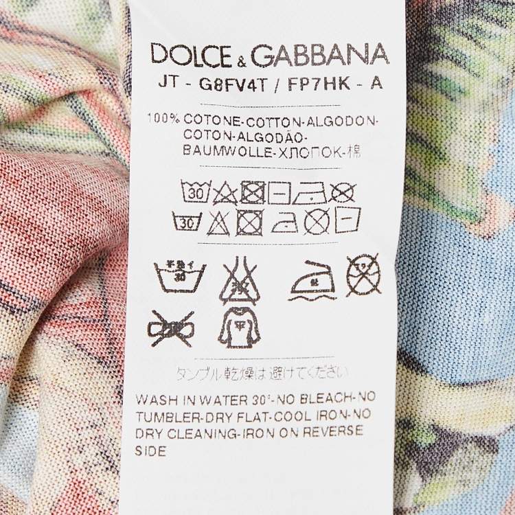 Pre Owned Dolce & Gabbana Multicolor Caretto Siciliano Print Jersey T-Shirt S