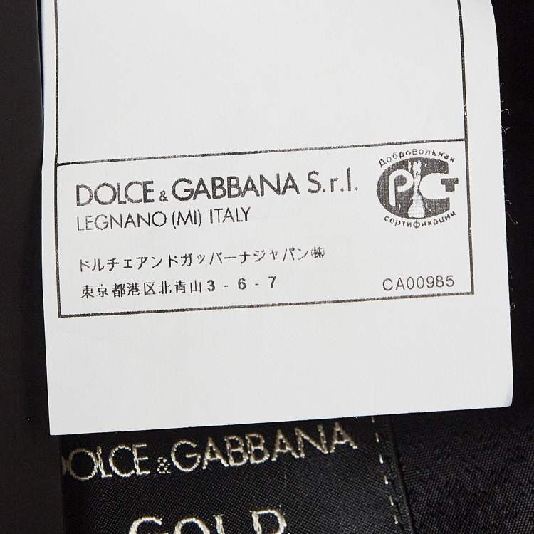 Pre Owned Dolce & Gabbana Black Wool Blend Tailored Pants Suit M
