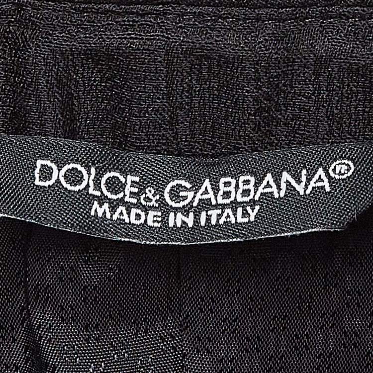 Pre Owned Dolce & Gabbana Black Wool Blend Tailored Pants Suit M