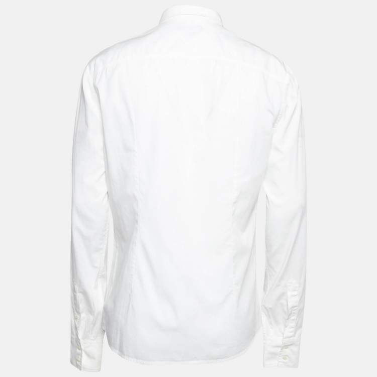Pre Owned Dolce & Gabbana Off-White Cotton Long Sleeve Shirt XL