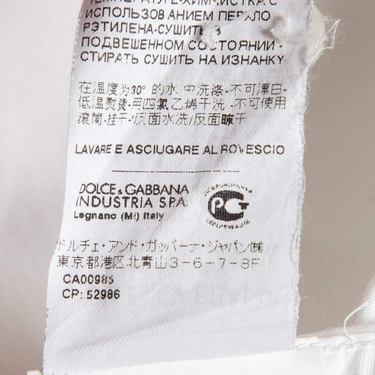 Pre Owned Dolce & Gabbana Off-White Cotton Long Sleeve Shirt XL