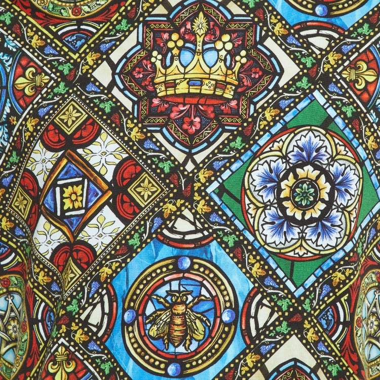 مملوكة مسبقًا Dolce & Gabbana Multicolor Printed Cotton Knit T-Shirt L