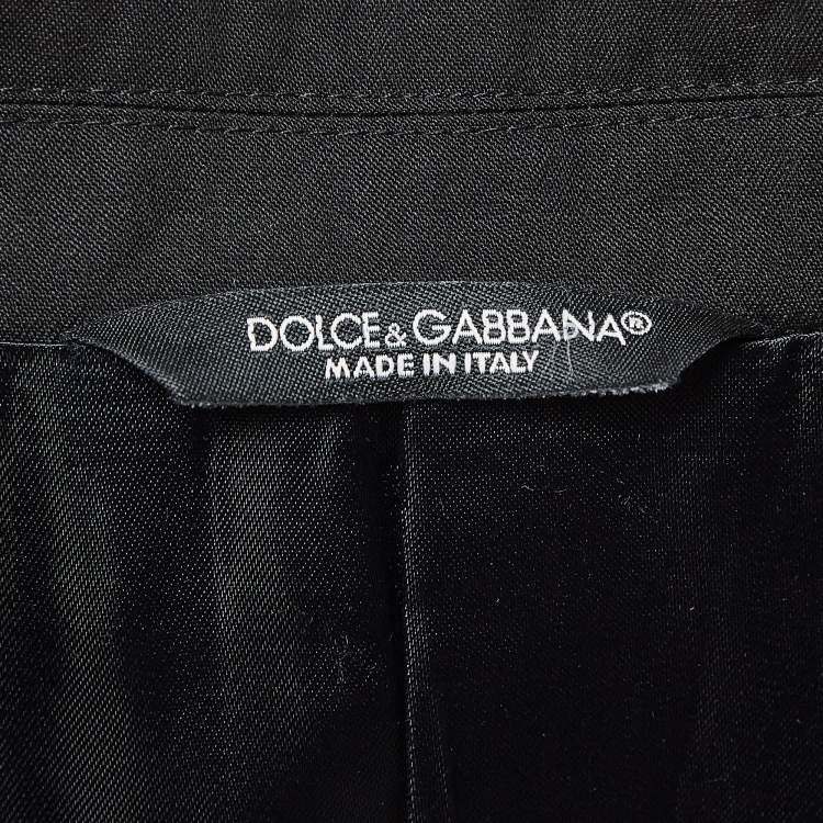 Pre Owned Dolce & Gabbana Black Wool Single Breasted Martini Blazer XXXL