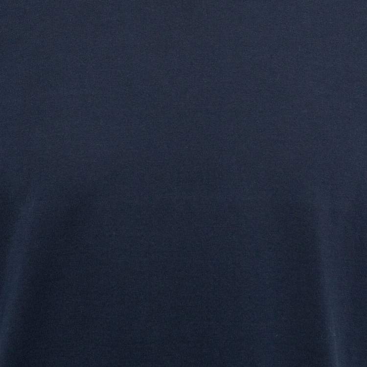 Pre Owned Dolce & Gabbana Navy Blue Cotton Jersey Crew Neck T-Shirt XXL
