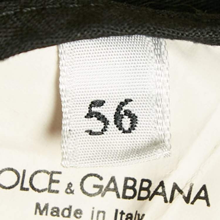 Pre Owned Dolce & Gabbana Black Cotton Tailored Trousers XXXL 