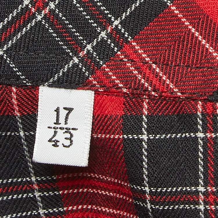 Pre Owned Dolce & Gabbana Red Checks Printed Cotton Blend Shirt XXL