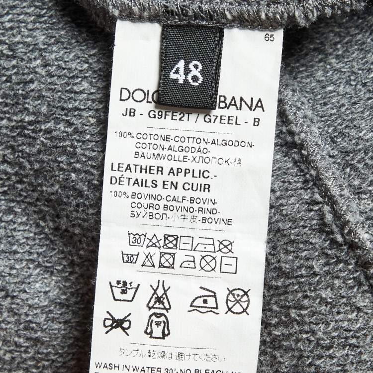 Pre Owned Dolce & Gabbana Grey Cotton Zip Up Jacket M