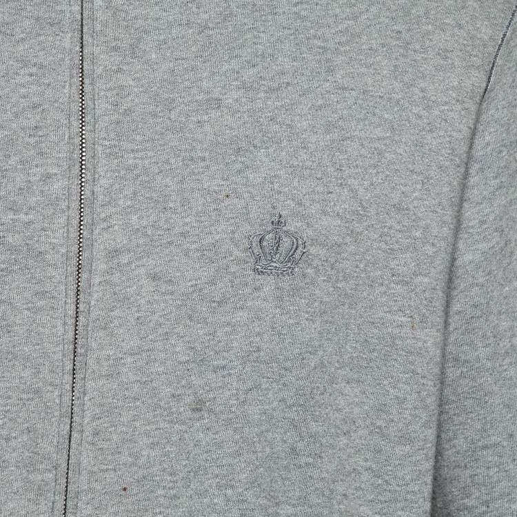Pre Owned Dolce & Gabbana Grey Cotton Zip Up Jacket M