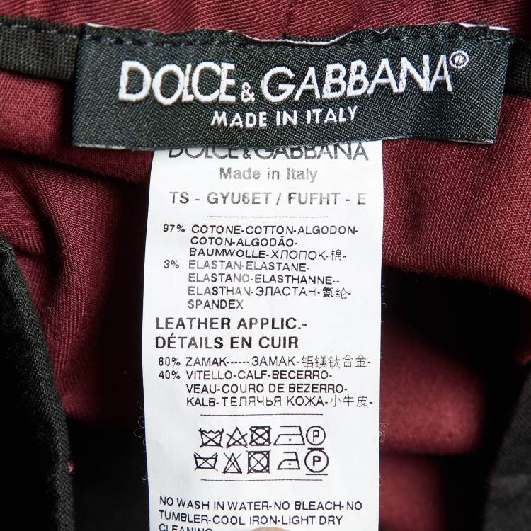 Pre Owned Dolce & Gabbana Burgundy Cotton jogger Pants M